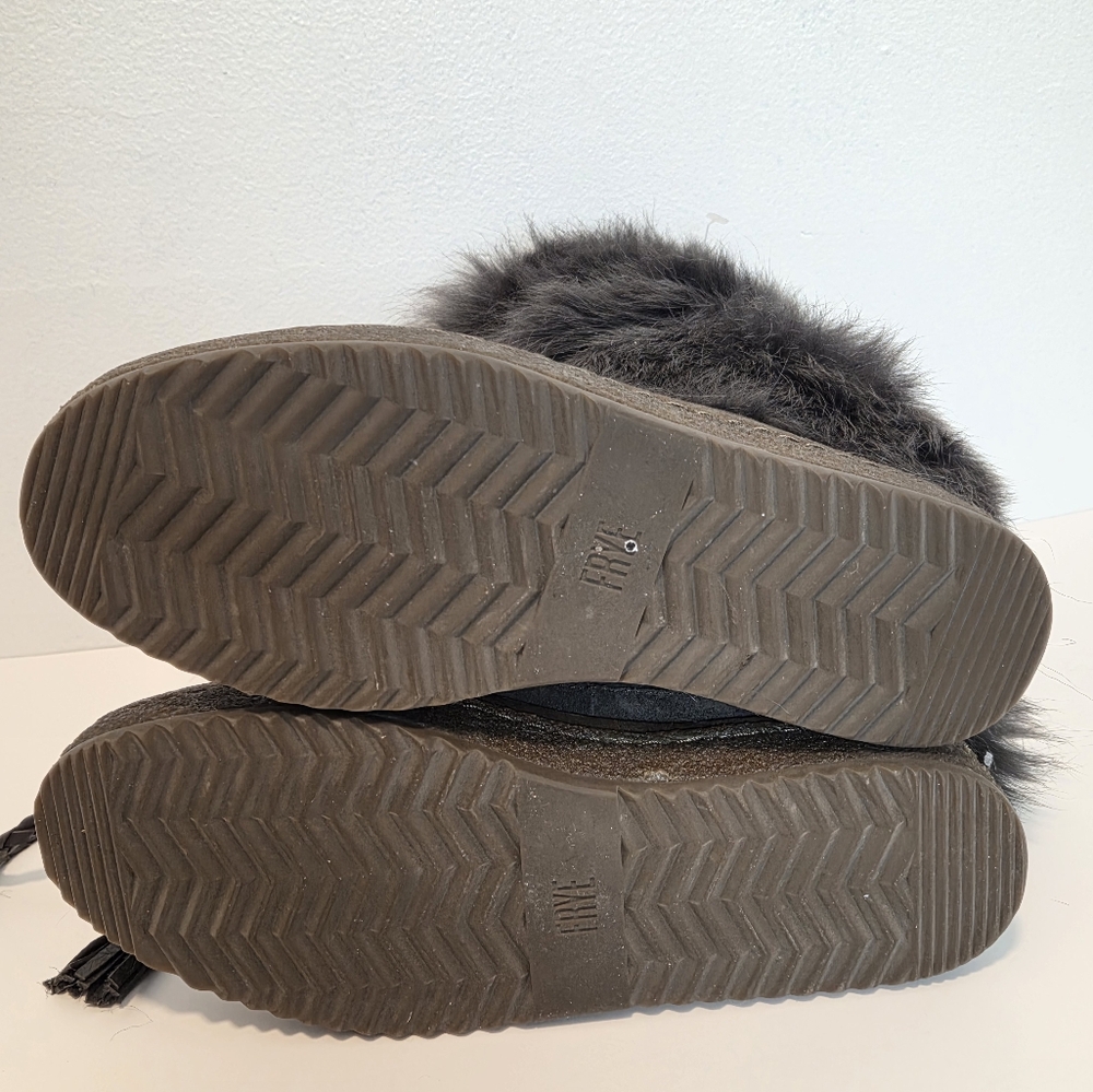 Frye Gail Shearling Tall Winter Boots Sz 7 - Picture 10 of 16
